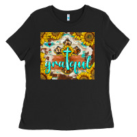 Black grateful cross Ladies Tee - BarkalooDesign