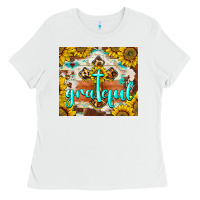 White grateful cross Ladies Tee - BarkalooDesign