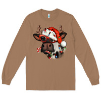 Toasted Coconut Christmas cow with antlers Long Sleeve Tee - Jasminsmagicworld
