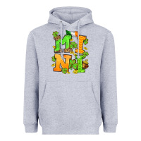 Heather Grey St. Patrick's Day mini Heavyweight Hoodie - OliviaCreatesArt