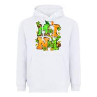 White St. Patrick's Day mini Heavyweight Hoodie - OliviaCreatesArt