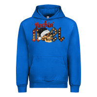 Cobalt rockin noel skull Urban Hoodie - CowhideDigitalArt
