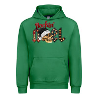 Emerald rockin noel skull Urban Hoodie - CowhideDigitalArt