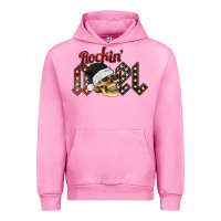 Fuchsia Pink rockin noel skull Urban Hoodie - CowhideDigitalArt