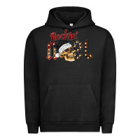 Pigment Black rockin noel skull Urban Hoodie - CowhideDigitalArt