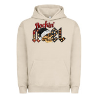 Pigment French Oak rockin noel skull Urban Hoodie - CowhideDigitalArt
