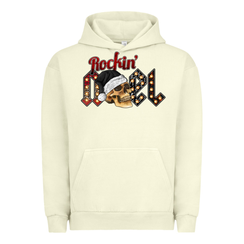 Rockin Noel Skull Urban Hoodie by CowhideDigitalArt | Teevron