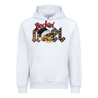 White rockin noel skull Urban Hoodie - CowhideDigitalArt