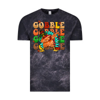 Cloud Black gobble gobble gobble gobble turkey Vintage Tee - MaliasSmallBusiness