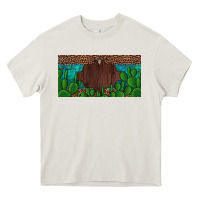 Cream western cactus leopard and turquoise custom nametext license plate Heavy Core Tee - Artiststas