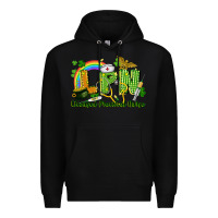 Black LPN Licensed Practical Nurse St. Patrick's Day Premium Hoodie - CowGirlArtShop