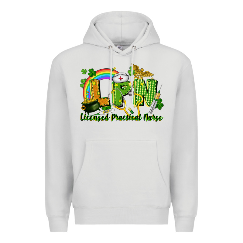 Lpn Licensed Practical Nurse St. Patrick's Day Premium Hoodie by CowGirlArtShop | Teevron