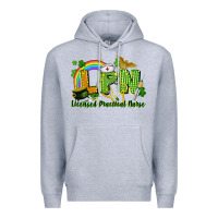 Heather Grey LPN Licensed Practical Nurse St. Patrick's Day Premium Hoodie - CowGirlArtShop