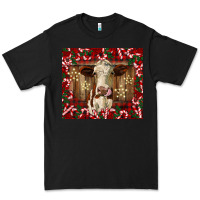 Black christmas heifer with candy canes Premium Tee - BarkalooDesign