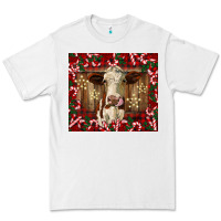 White christmas heifer with candy canes Premium Tee - BarkalooDesign