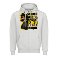 Dove Grey strong powerful confident king blessed unique Zipper Hoodie - CowGirlArtShop