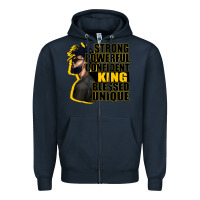 Navy strong powerful confident king blessed unique Zipper Hoodie - CowGirlArtShop
