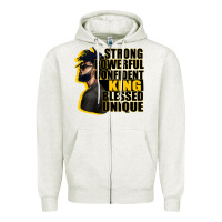 Oatmeal Heather strong powerful confident king blessed unique Zipper Hoodie - CowGirlArtShop