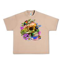 Burro Pride Skull And Transgender Symbol With Peace Urban Heavy Tee - BundleAndBundleShop
