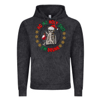 Vintage Black ho ho holly shit skeleton santa Vintage Hoodie - MaliasSmallBusiness