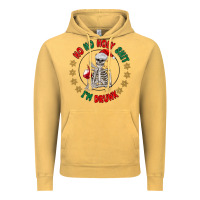 Vintage Mustard ho ho holly shit skeleton santa Vintage Hoodie - MaliasSmallBusiness