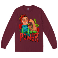 Burgundy latina power strong woman Long Sleeve Tee - Jasminsmagicworld
