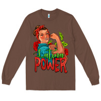 Chestnut latina power strong woman Long Sleeve Tee - Jasminsmagicworld