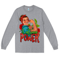 Heather Grey latina power strong woman Long Sleeve Tee - Jasminsmagicworld