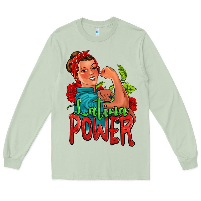 Latina Power Strong Woman Long Sleeve Tee by Jasminsmagicworld | Teevron