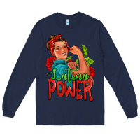 Navy latina power strong woman Long Sleeve Tee - Jasminsmagicworld