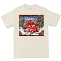 Bone Christmas farm reindeer and truck Premium Tee - BarkalooDesign
