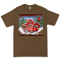 Cacao Christmas farm reindeer and truck Premium Tee - BarkalooDesign