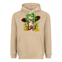Mushroom St. Patrick's Day cow Heavyweight Hoodie - OliviaCreatesArt