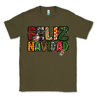 Army Green feliz navidad Classic Tee - MaliasSmallBusiness