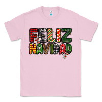 Bubblegum Pink feliz navidad Classic Tee - MaliasSmallBusiness