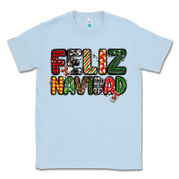 Dusty Blue feliz navidad Classic Tee - MaliasSmallBusiness