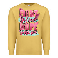 Antique Gold fight believe hope survive cancer awareness Premium Sweatshirt - FaDigitalArtStudio