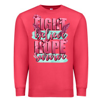 Fight Believe Hope Survive Cancer Awareness Premium Sweatshirt | Teevron