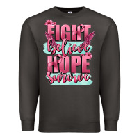Smoke fight believe hope survive cancer awareness Premium Sweatshirt - FaDigitalArtStudio