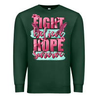 Sports Green fight believe hope survive cancer awareness Premium Sweatshirt - FaDigitalArtStudio