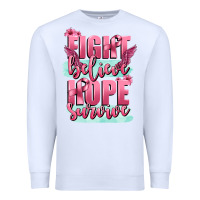 White fight believe hope survive cancer awareness Premium Sweatshirt - FaDigitalArtStudio