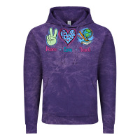 Cloud Purple Peace Love Teach Vintage Hoodie - Jasminsmagicworld