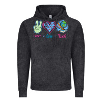 Vintage Black Peace Love Teach Vintage Hoodie - Jasminsmagicworld