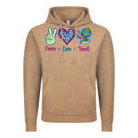 Vintage Coffee Peace Love Teach Vintage Hoodie - Jasminsmagicworld