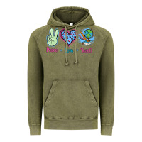 Vintage Olive Peace Love Teach Vintage Hoodie - Jasminsmagicworld