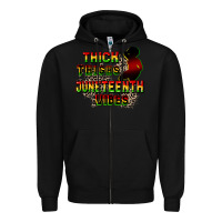 Black thick thighs juneteenth vibes cowgirl Zipper Hoodie - CowGirlArtShop
