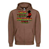 Chestnut thick thighs juneteenth vibes cowgirl Zipper Hoodie - CowGirlArtShop