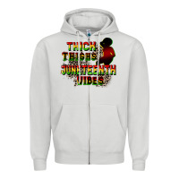 Dove Grey thick thighs juneteenth vibes cowgirl Zipper Hoodie - CowGirlArtShop