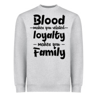 Heather Grey Blood Makes You Related Makes You Family Heavyweight Sweatshirt - Bettercallsaul
