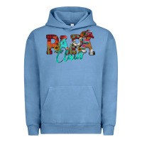 Pigment Pebble Blue Papa Claus Urban Hoodie - CowhideDigitalArt